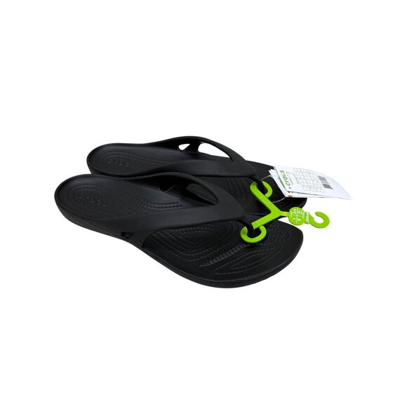 Crocs Kadee II Black Flip Flop Thong Sandals Shoes 202492-001 Womens size 10 NEW - Picture 1 of 6